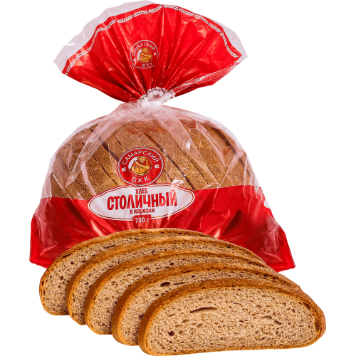 Хлеб "Столичный" подовый в нарезке