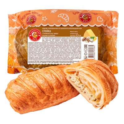Слойка с начинкой (сыр, грибы)